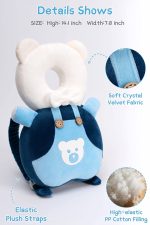 Baby Head Protector Cushion Toddler Head Protection Pillow Baby Backpack with Knee Pads&Anti-Slip Socks (Bee - Crystal Velvet) - Image 3